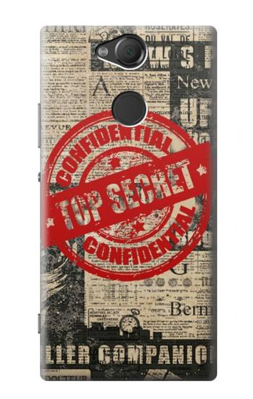 S3937 Text Top Secret Art Vintage Case Cover Custodia per Sony Xperia XA2