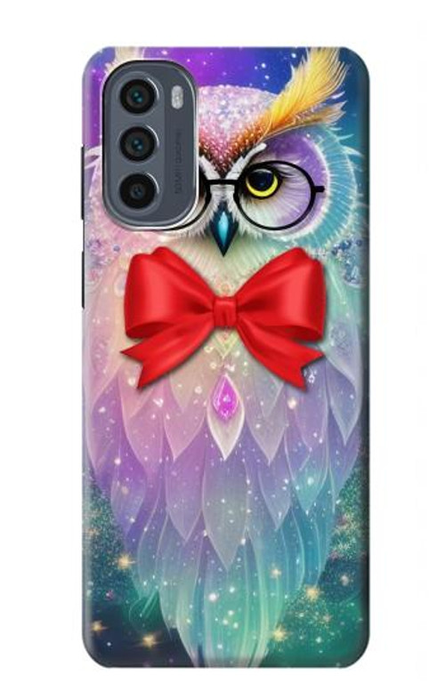 S3934 Fantasy Nerd Owl Case Cover Custodia per Motorola Moto G62 5G
