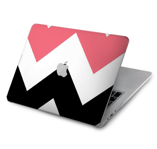 S1849 Pink Black Chevron Zigzag Case Cover Custodia per MacBook Air 15″ (2023,2024) - A2941, A3114