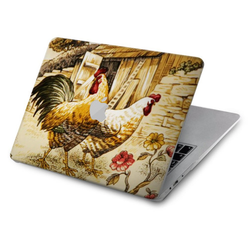 S2181 French Country Chicken Case Cover Custodia per MacBook Air 15″ (2023,2024,2025) - A2941, A3114, A3241