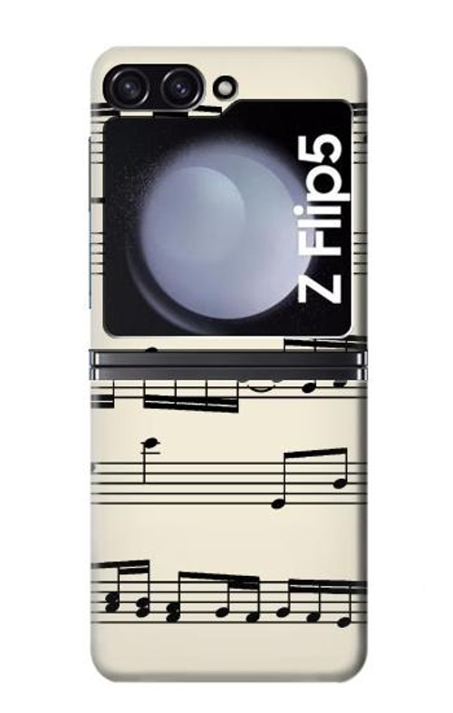 S3082 Music Sheet Case Cover Custodia per Samsung Galaxy Z Flip 5 S3082 Music Sheet Case Cover Custodia per Samsung Galaxy Z Flip 5