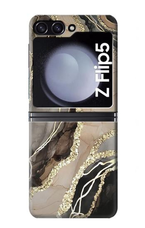 S3700 Marble Gold Graphic Printed Case Cover Custodia per Samsung Galaxy Z Flip 5