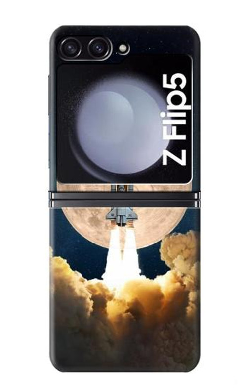 S3859 Bitcoin to the Moon Case Cover Custodia per Samsung Galaxy Z Flip 5