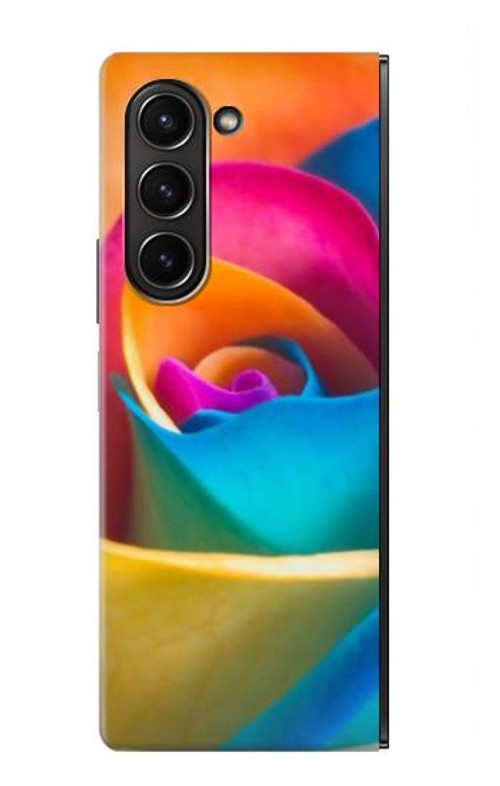 S1671 Rainbow Colorful Rose Case Cover Custodia per Samsung Galaxy Z Fold 5 S1671 Rainbow Colorful Rose Case Cover Custodia per Samsung Galaxy Z Fold 5