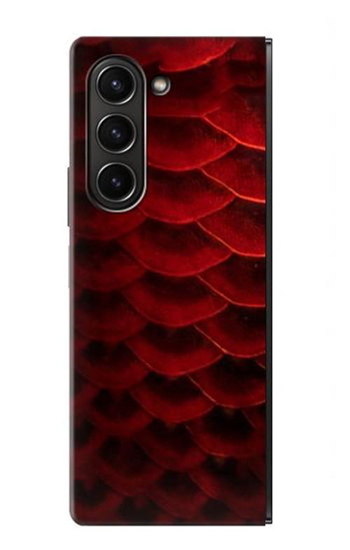 S2879 Red Arowana Fish Scale Case Cover Custodia per Samsung Galaxy Z Fold 5 S2879 Red Arowana Fish Scale Case Cover Custodia per Samsung Galaxy Z Fold 5