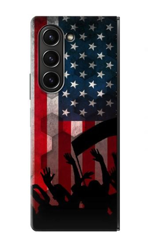 S2989 USA America Soccer Case Cover Custodia per Samsung Galaxy Z Fold 5