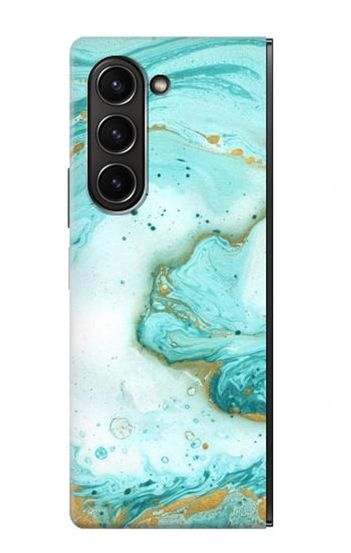 S3399 Green Marble Graphic Print Case Cover Custodia per Samsung Galaxy Z Fold 5 S3399 Green Marble Graphic Print Case Cover Custodia per Samsung Galaxy Z Fold 5
