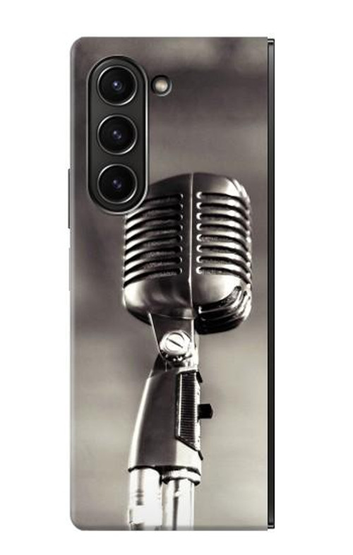 S3495 Vintage Microphone Case Cover Custodia per Samsung Galaxy Z Fold 5