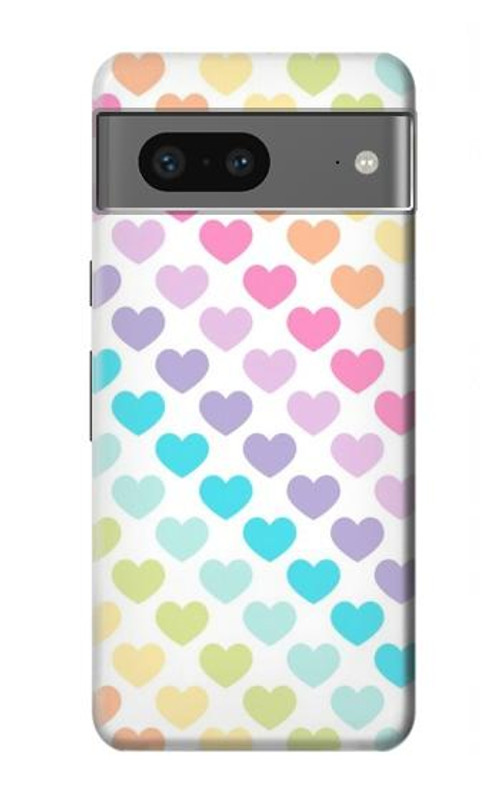 S3499 Colorful Heart Pattern Case Cover Custodia per Google Pixel 7a