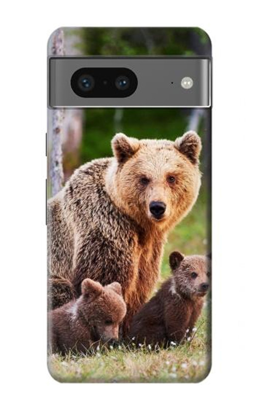 S3558 Bear Family Case Cover Custodia per Google Pixel 7a