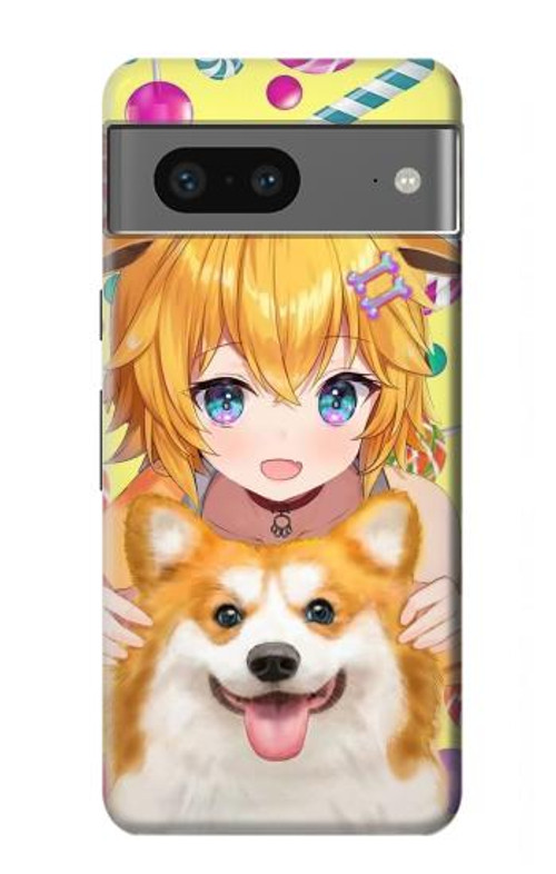 S3918 Baby Corgi Dog Corgi Girl Candy Case Cover Custodia per Google Pixel 7a