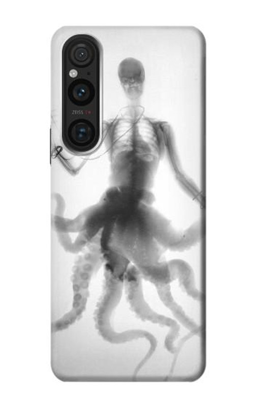 S1432 Skull Octopus X-ray Case Cover Custodia per Sony Xperia 1 V
