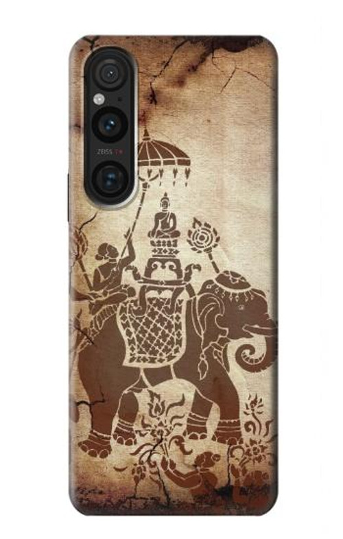 S2102 Thai Art Buddha on Elephant Case Cover Custodia per Sony Xperia 1 V