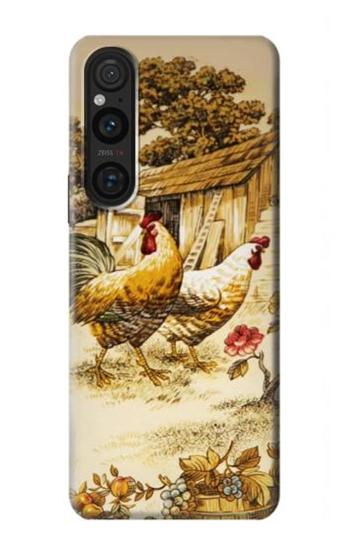 S2181 French Country Chicken Case Cover Custodia per Sony Xperia 1 V S2181 French Country Chicken Case Cover Custodia per Sony Xperia 1 V