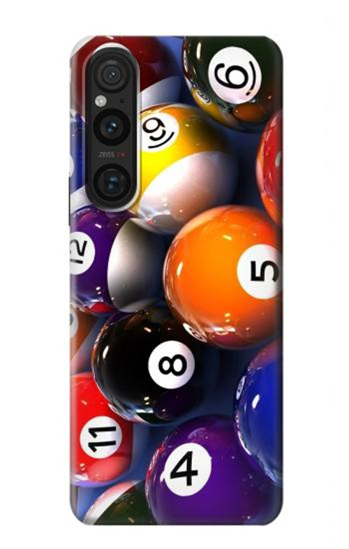 S2238 Billiard Pool Ball Case Cover Custodia per Sony Xperia 1 V S2238 Billiard Pool Ball Case Cover Custodia per Sony Xperia 1 V