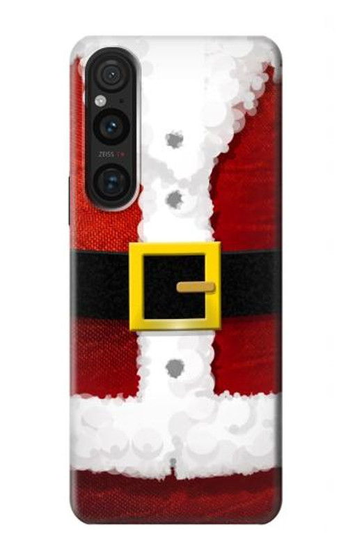 S2846 Christmas Santa Red Suit Case Cover Custodia per Sony Xperia 1 V S2846 Christmas Santa Red Suit Case Cover Custodia per Sony Xperia 1 V