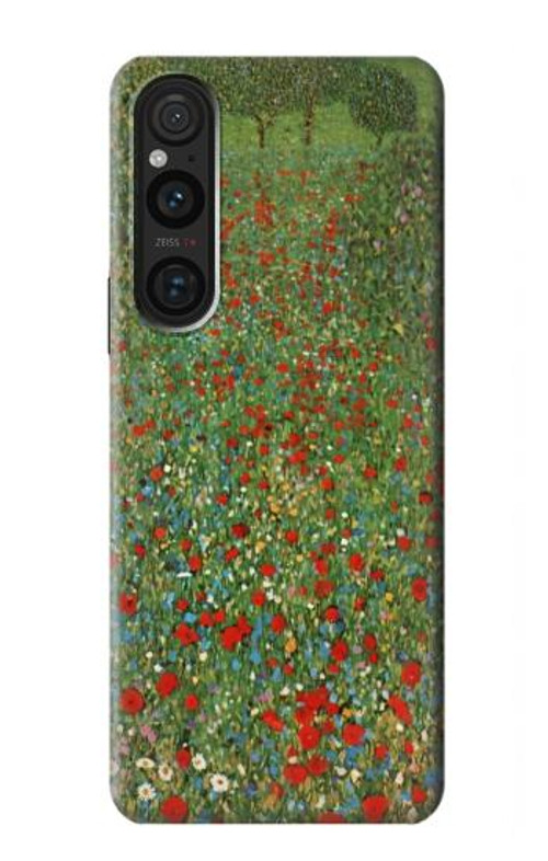 S2872 Gustav Klimt Poppy Field Case Cover Custodia per Sony Xperia 1 V S2872 Gustav Klimt Poppy Field Case Cover Custodia per Sony Xperia 1 V