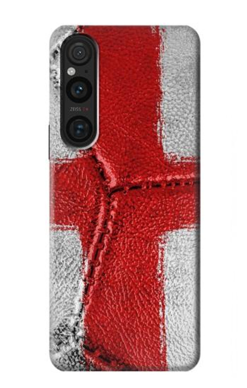 S3316 England Flag Vintage Football Graphic Case Cover Custodia per Sony Xperia 1 V