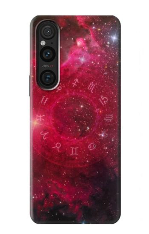 S3368 Zodiac Red Galaxy Case Cover Custodia per Sony Xperia 1 V