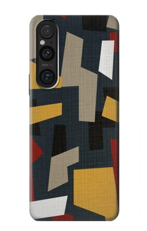 S3386 Abstract Fabric Texture Case Cover Custodia per Sony Xperia 1 V