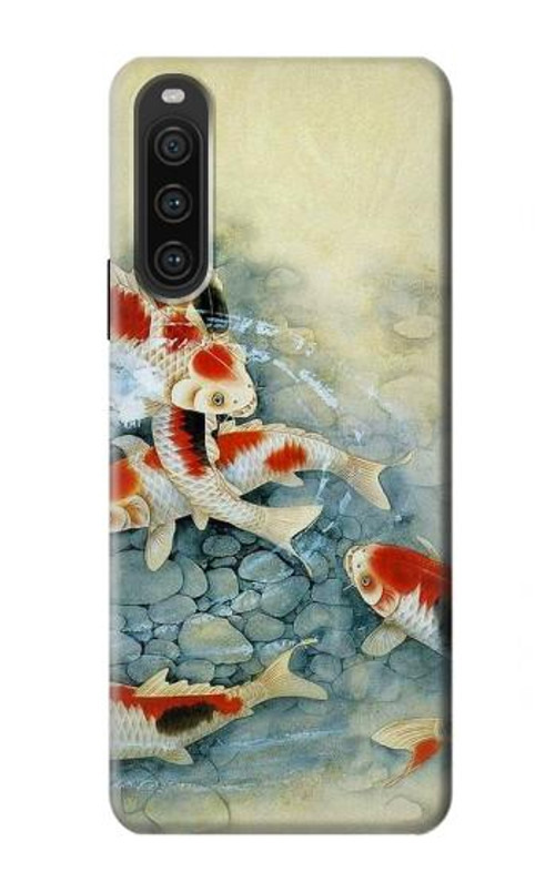 S1654 Koi Carp Fish Art Painting Case Cover Custodia per Sony Xperia 10 V S1654 Koi Carp Fish Art Painting Case Cover Custodia per Sony Xperia 10 V