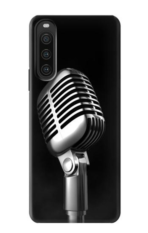 S1672 Retro Microphone Jazz Music Case Cover Custodia per Sony Xperia 10 V S1672 Retro Microphone Jazz Music Case Cover Custodia per Sony Xperia 10 V
