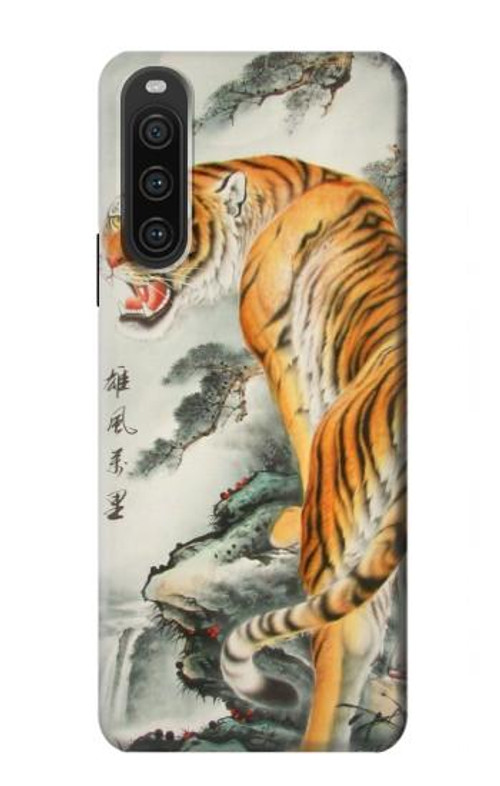 S1934 Chinese Tiger Painting Case Cover Custodia per Sony Xperia 10 V