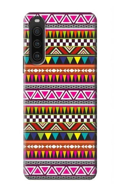 S2292 Aztec Tribal Pattern Case Cover Custodia per Sony Xperia 10 V S2292 Aztec Tribal Pattern Case Cover Custodia per Sony Xperia 10 V