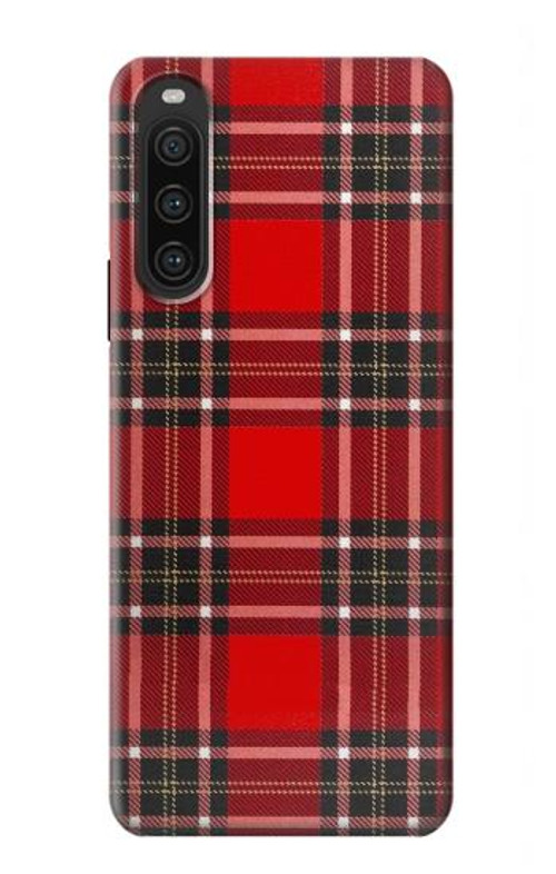S2374 Tartan Red Pattern Case Cover Custodia per Sony Xperia 10 V S2374 Tartan Red Pattern Case Cover Custodia per Sony Xperia 10 V