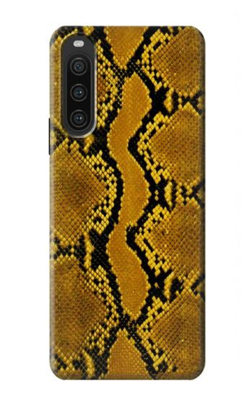 S3365 Yellow Python Skin Graphic Print Case Cover Custodia per Sony Xperia 10 V