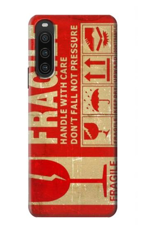 S3552 Vintage Fragile Label Art Case Cover Custodia per Sony Xperia 10 V