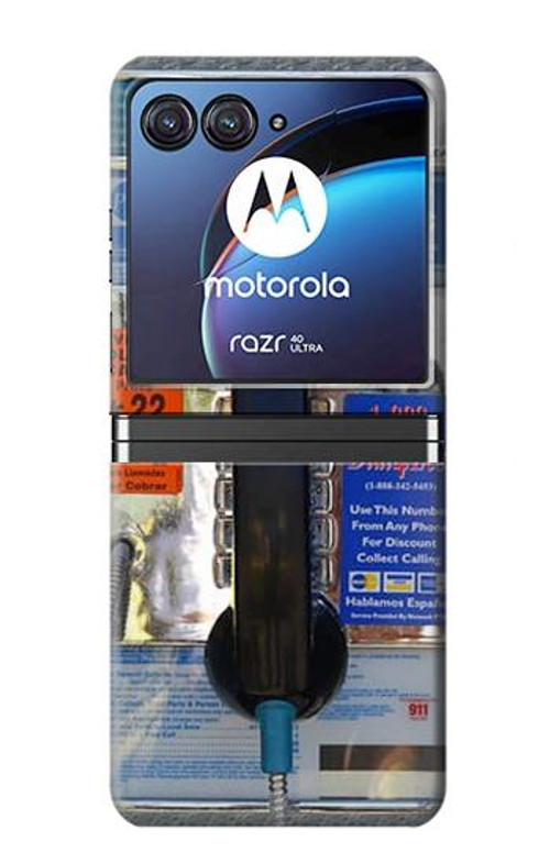 S0087 Payphone Case Cover Custodia per Motorola Razr 40 Ultra