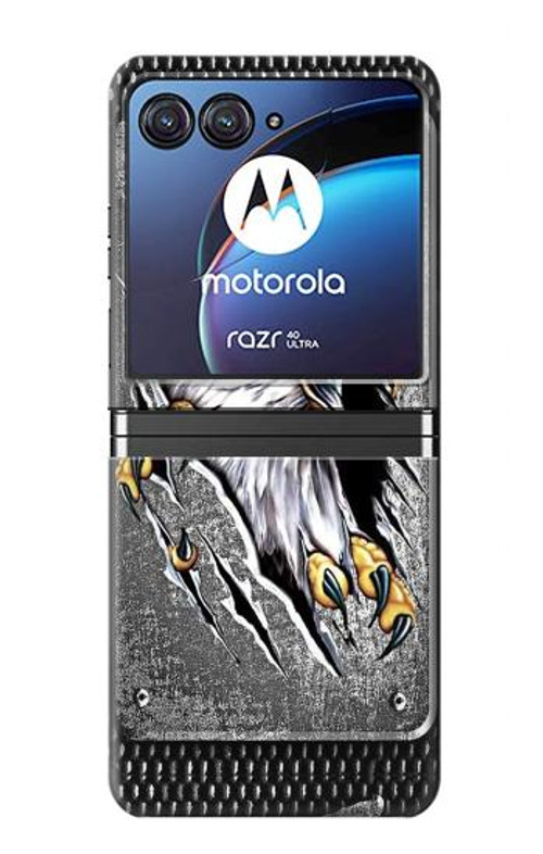 S0855 Eagle Metal Case Cover Custodia per Motorola Razr 40 Ultra