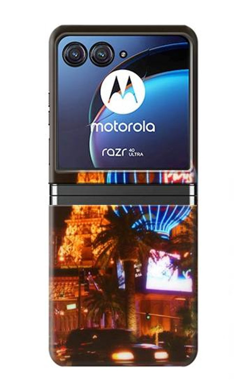 S0893 Las Vegas Case Cover Custodia per Motorola Razr 40 Ultra