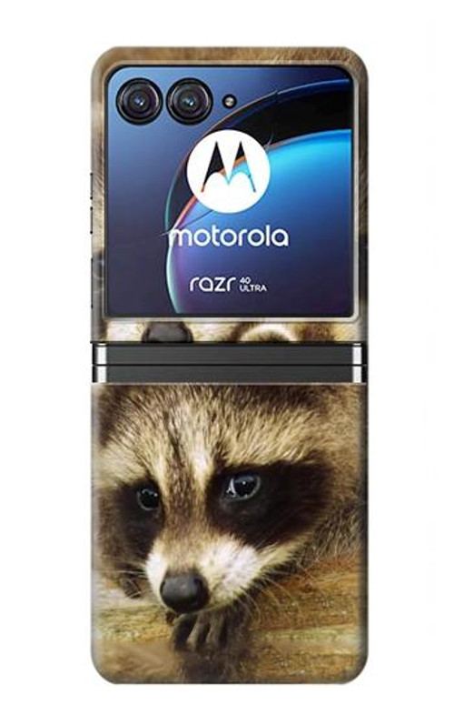 S0977 Baby Raccoons Case Cover Custodia per Motorola Razr 40 Ultra