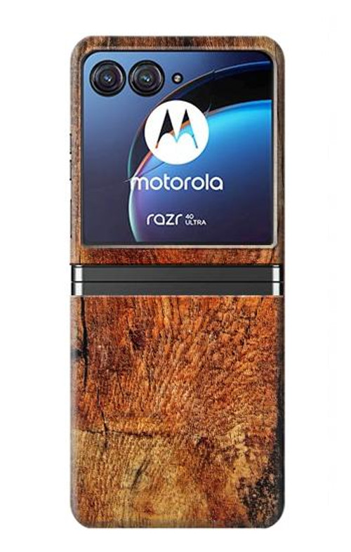 S1140 Wood Skin Graphic Case Cover Custodia per Motorola Razr 40 Ultra