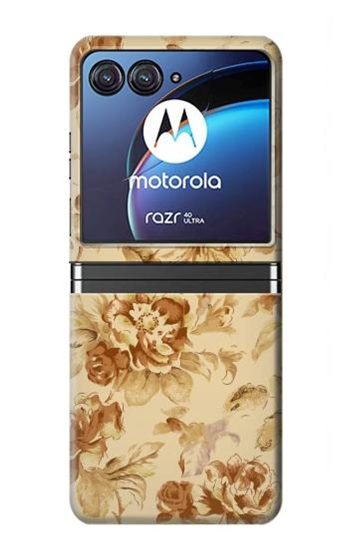 S2180 Flower Floral Vintage Pattern Case Cover Custodia per Motorola Razr 40 Ultra