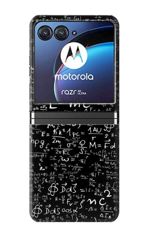 S2574 Mathematics Physics Blackboard Equation Case Cover Custodia per Motorola Razr 40 Ultra