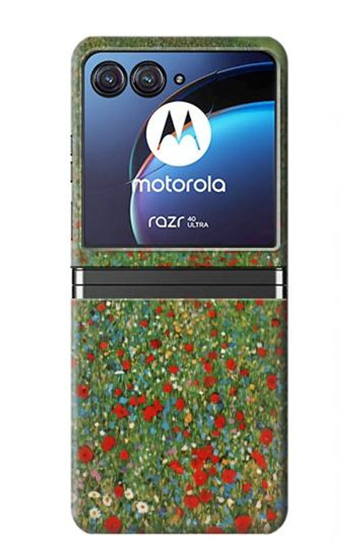 S2872 Gustav Klimt Poppy Field Case Cover Custodia per Motorola Razr 40 Ultra
