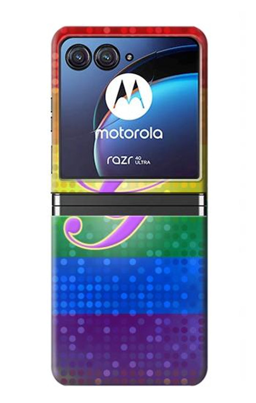 S2899 Rainbow LGBT Gay Pride Flag Case Cover Custodia per Motorola Razr 40 Ultra