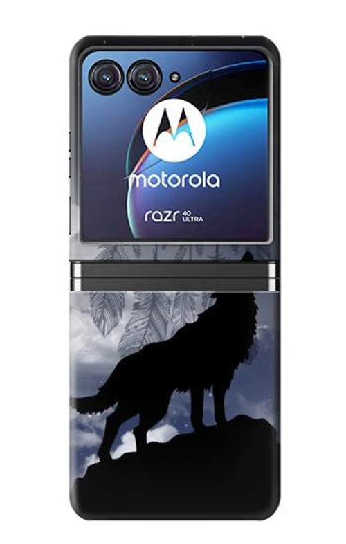 S3011 Dream Catcher Wolf Howling Case Cover Custodia per Motorola Razr 40 Ultra