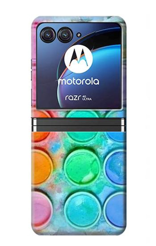 S3235 Watercolor Mixing Case Cover Custodia per Motorola Razr 40 Ultra