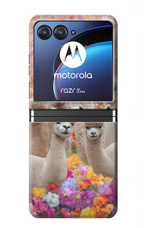 S3916 Alpaca Family Baby Alpaca Case Cover Custodia per Motorola Razr 40 Ultra