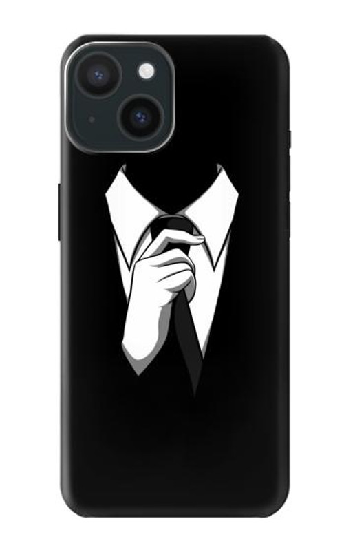 S1591 Anonymous Man in Black Suit Case Cover Custodia per iPhone 15