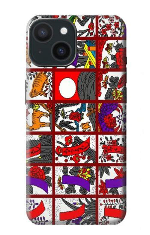 S1923 Hanafuda Japanese Flower Card Case Cover Custodia per iPhone 15 S1923 Hanafuda Japanese Flower Card Case Cover Custodia per iPhone 15