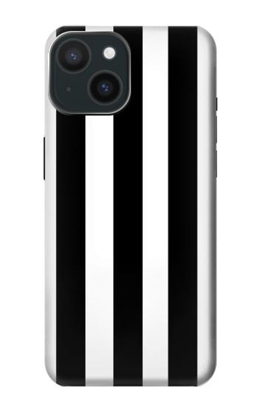S2297 Black and White Vertical Stripes Case Cover Custodia per iPhone 15