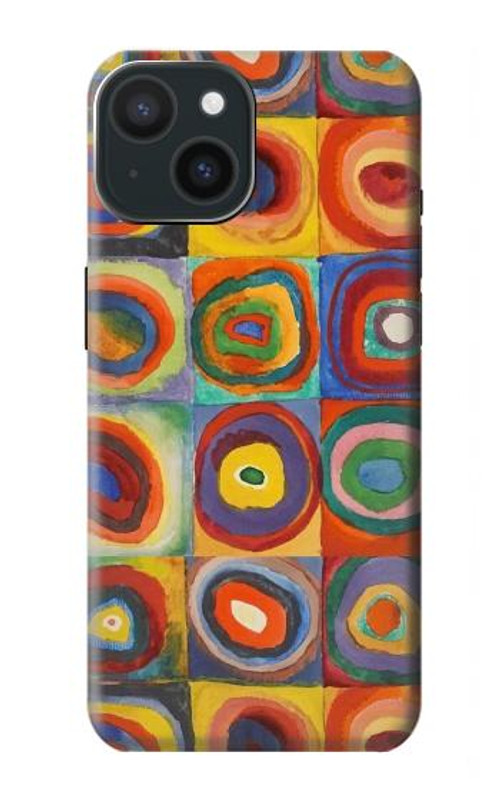 S3409 Squares Concentric Circles Case Cover Custodia per iPhone 15