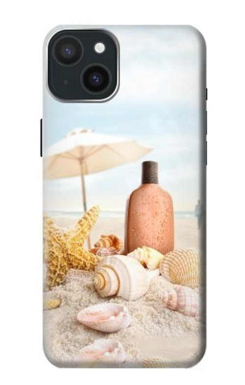 S1425 Seashells on The Beach Case Cover Custodia per iPhone 15 Plus