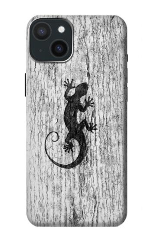S2446 Gecko Wood Graphic Printed Case Cover Custodia per iPhone 15 Plus