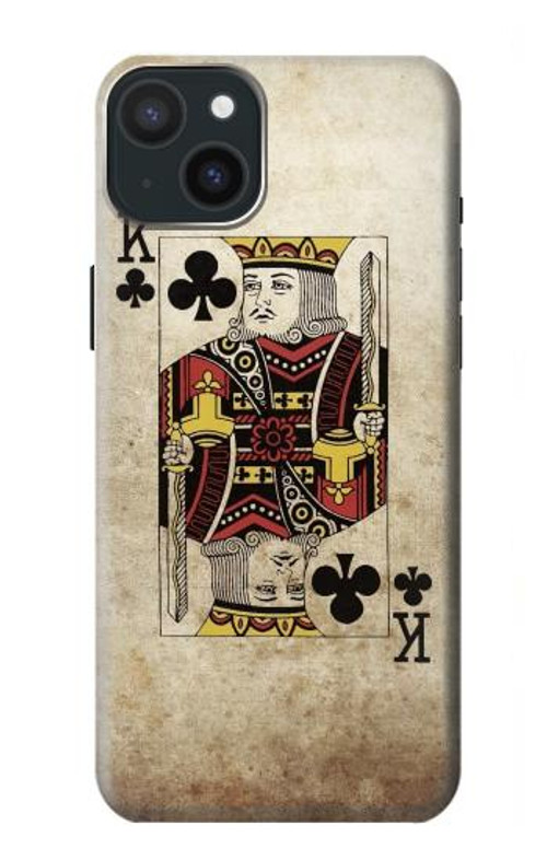 S2528 Poker King Card Case Cover Custodia per iPhone 15 Plus